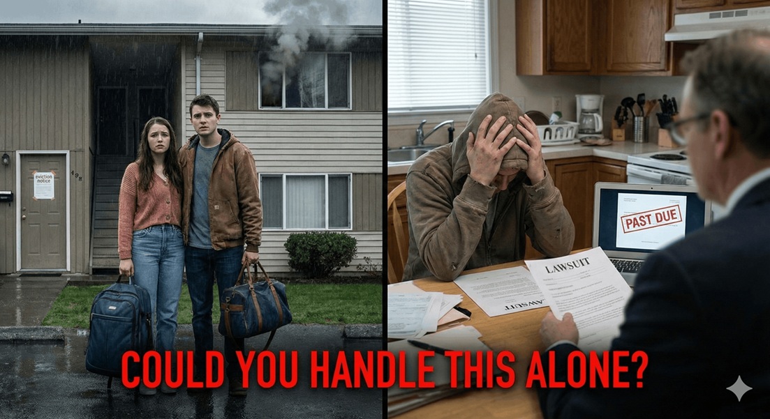 Financial ruin of an uninsured tenant